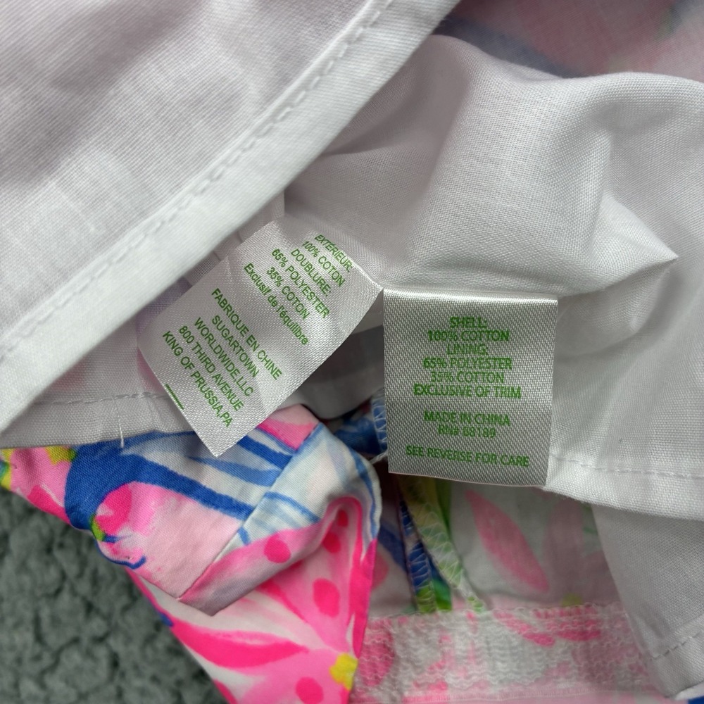 Lilly Pulitzer Steffi Stretch Dress Women's 12 Pink Floral Tropical Shift - Picture 11 of 14